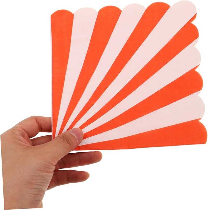 Beaupretty 16 Pack Striped Cocktail Napkins Soft Absorbent Paper Guest Towels for Weddings Parties - Image 4